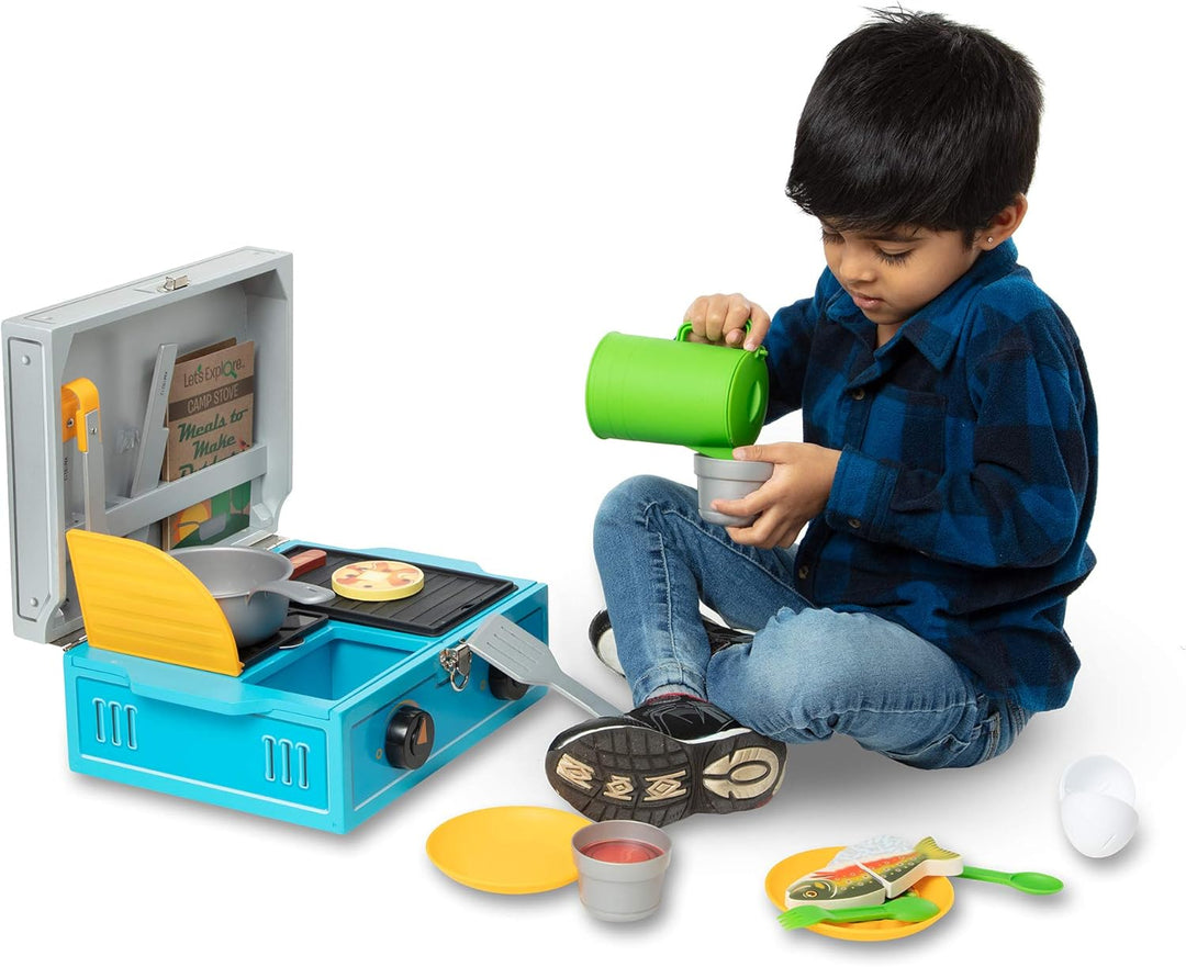 Melissa & Doug 40804 Let's Explore Camp Stove Pretend Spielset | 3+ | Geschenk für Jungen oder Mädch