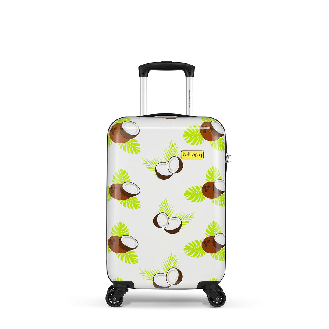 Handgepäck Koffer mit 4 Rollen 53x35x20cm - Hartschalen Kabinentrolley - Zahlenschloss - 33L - Crazy