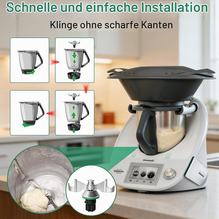 Messer Geeignet für Vorwerk TM5 TM6 TM7, Ersatzteile passend für Messer, Mixmesser Ersatz Zubehör, E