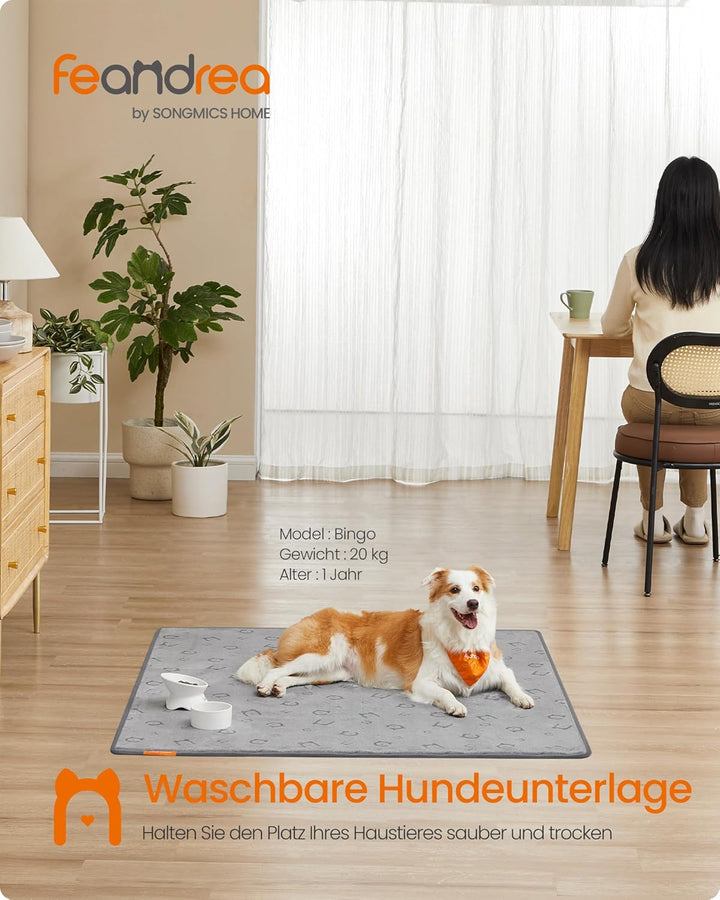 Feandrea Hundedecke, 2er Set, Wiederverwendbare Hundematte, 152 x 122 cm, XXL, wasserdicht, auslaufs