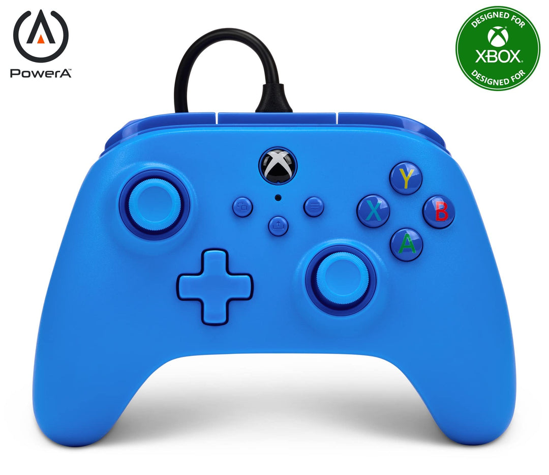 Kabelgebundener PowerA Controller für Xbox Series X|S und Windows 10/11 - Blau, Gamepad, kabelgebund