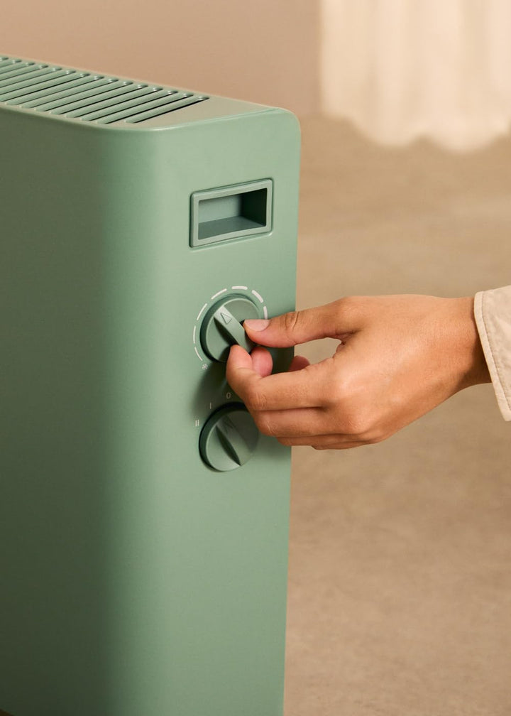 CREATE/WARM HANDY COLOURS/Konvektorheizung Salbeigrün/Ventilator- und Warmluftfunktion, Räume bis zu