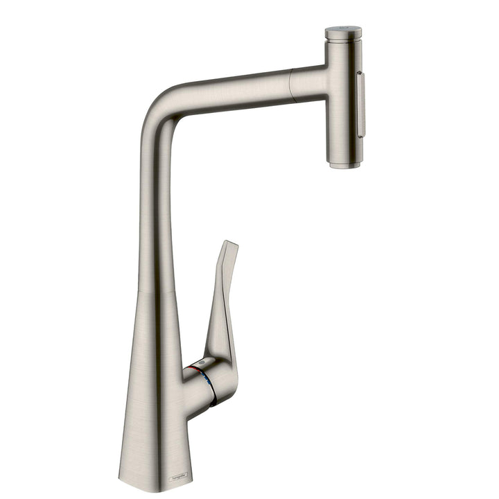 hansgrohe Küchenarmatur Metris Select mit Schlauchbox (Wasserhahn Küche 110°/150° schwenkbar, hoher