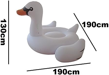 BUSDUGA - Riesiger aufblasbarer Schwan, die Badeinsel die auffällt - 190x190x130cm - DER Hingucker ü