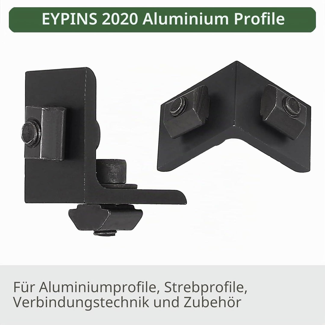 EYPINS 10 Stücke Winkelverbinder, Aluprofil 2020, 90 Grad Winkel Klammern L-Form Rechtwinklig Alumin