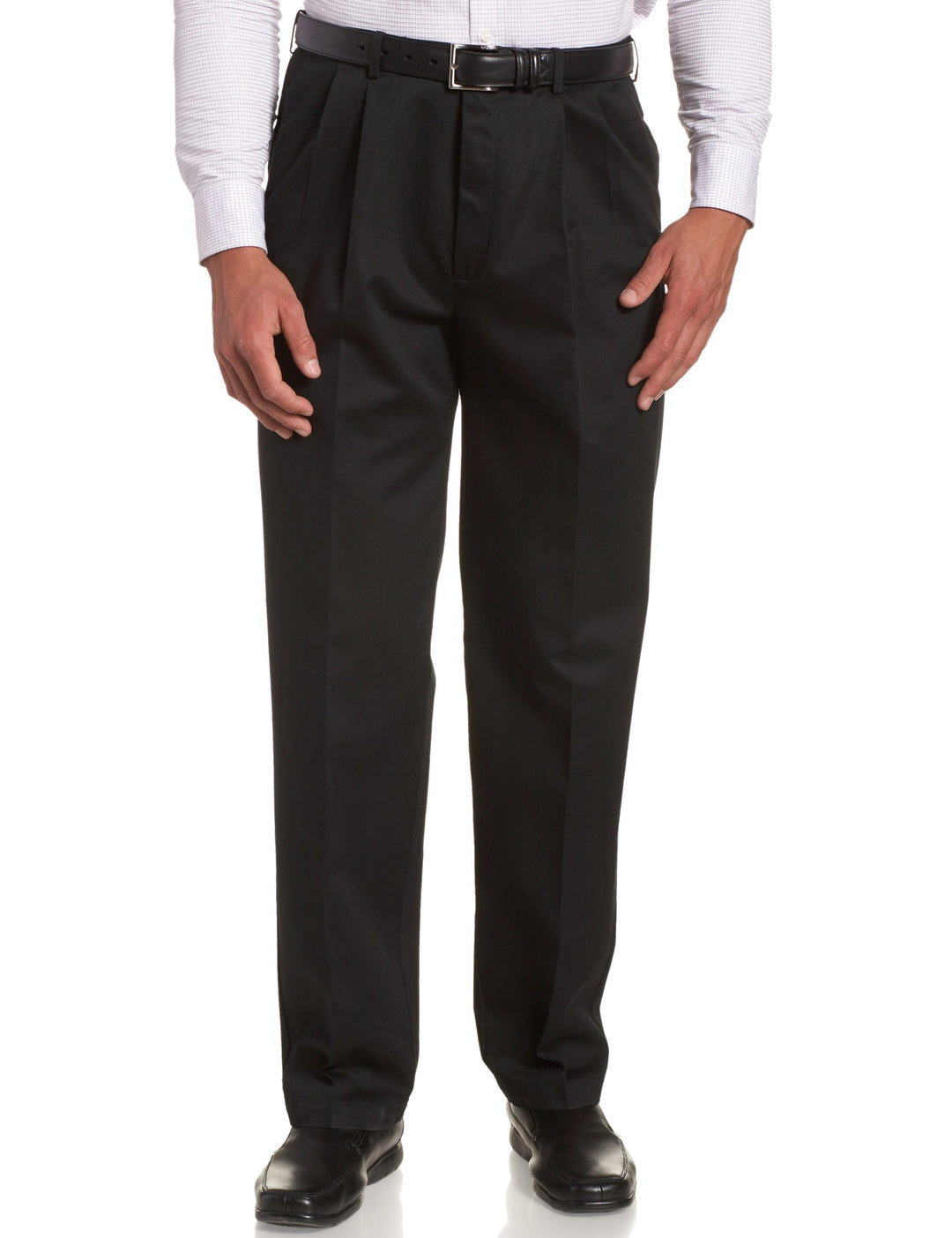 Haggar Herren Work-to-Weekend No-Iron Pleat-Front Pant with Hidden Expandable Waist Hose 32W / 30L S