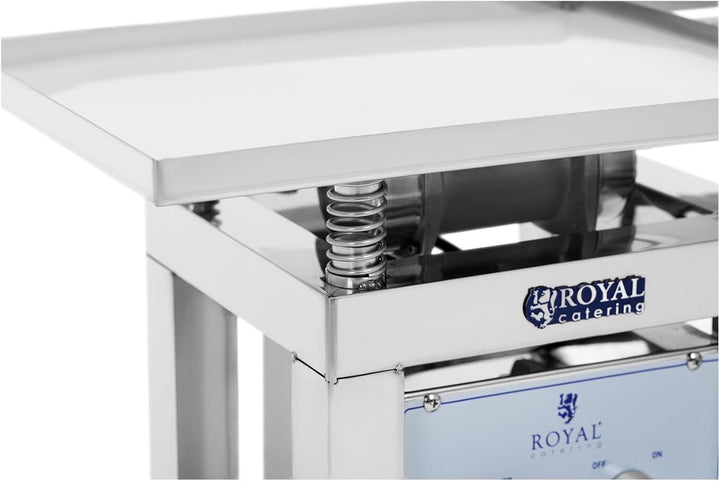 Royal Catering RC-CMM02 Schokoladen-Rütteltisch Edelstahl 30 W Vibrationstisch Pralinenrüttler