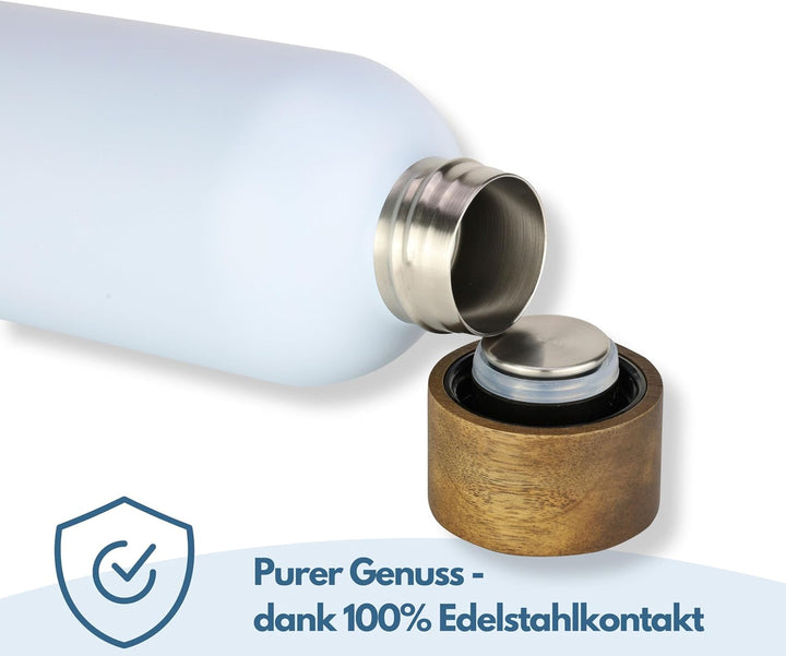 Milu Thermosflasche 500ml Isolierte Edelstahl Thermo Trinkflasche Thermoskanne Auslaufsichere Isolie