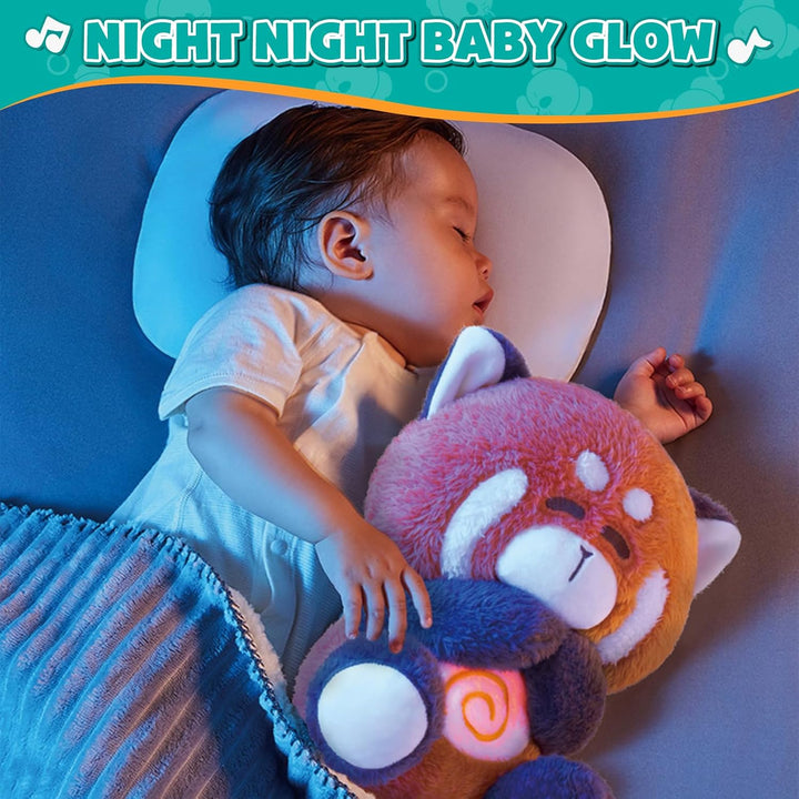 auby Soothe n’ Cuddle Roter Panda Baby Beruhigungsspielzeug – Weisses Rauschen & Schlaflieder, Plüsc