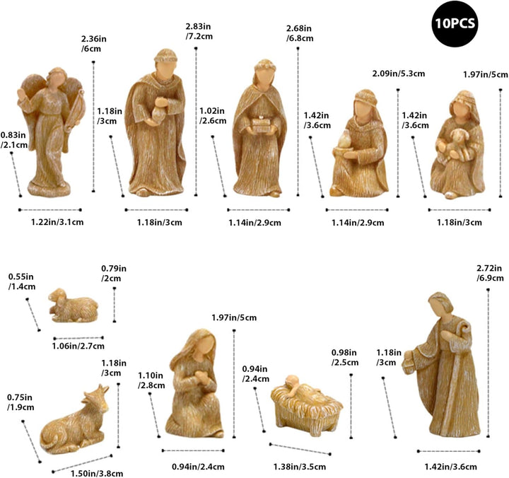 CAKEEYUM Krippe Set Nativitäts Weihnachtskrippe Set Krippe Szene