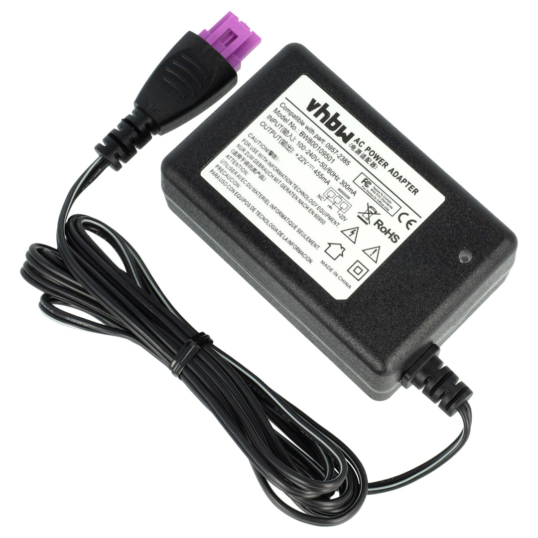 vhbw Netzteil kompatibel mit HP DeskJet 10, 15, 25; HP OfficeJet 26 Drucker - 200 cm