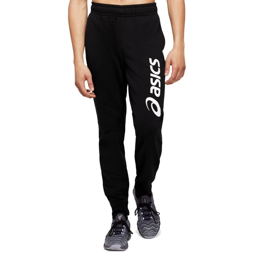 ASICS Herren Hose Big Logo Sweat Pant, Performance Schwarz / Brilliant Weiss