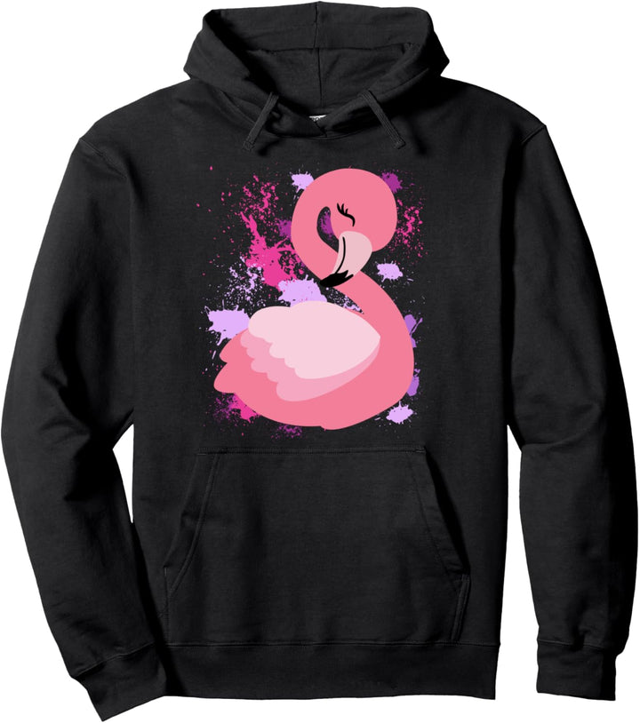 Flamingo Pink Exot Vogel Tierrechte Rosa Exotischer Vogel Pullover Hoodie