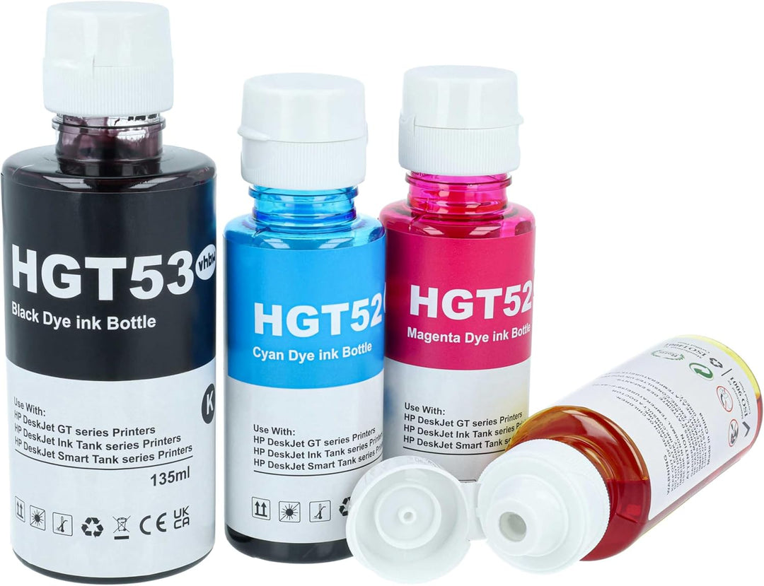 vhbw 4X Nachfülltinte kompatibel mit HP Smart Tank 419 | 415, 5105, 455, 450, 319, 315, 457 Drucker