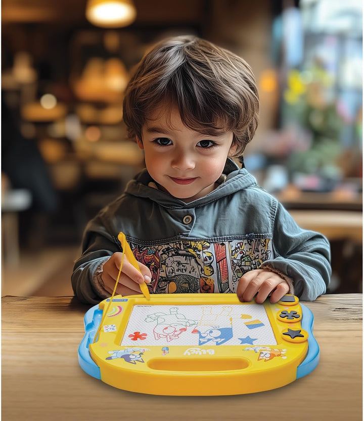 Lexibook, Bluey, mehrfarbiges magnetisches Zeichentablett, künstlerisches Spielzeug für Kinder mit S
