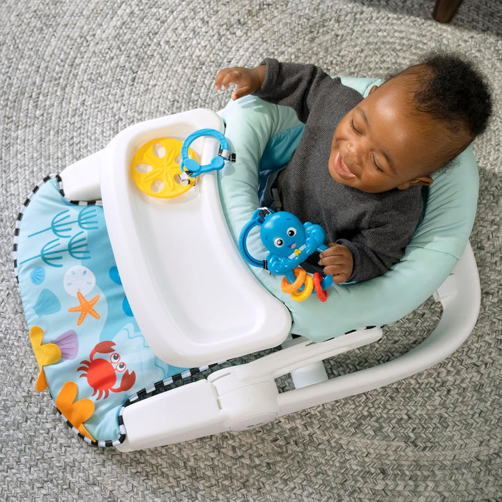 Baby Einstein Sea of Support 2-in-1 Sit-Up Bodensitz, mit abnehmbarem Tablett und Spielzeug