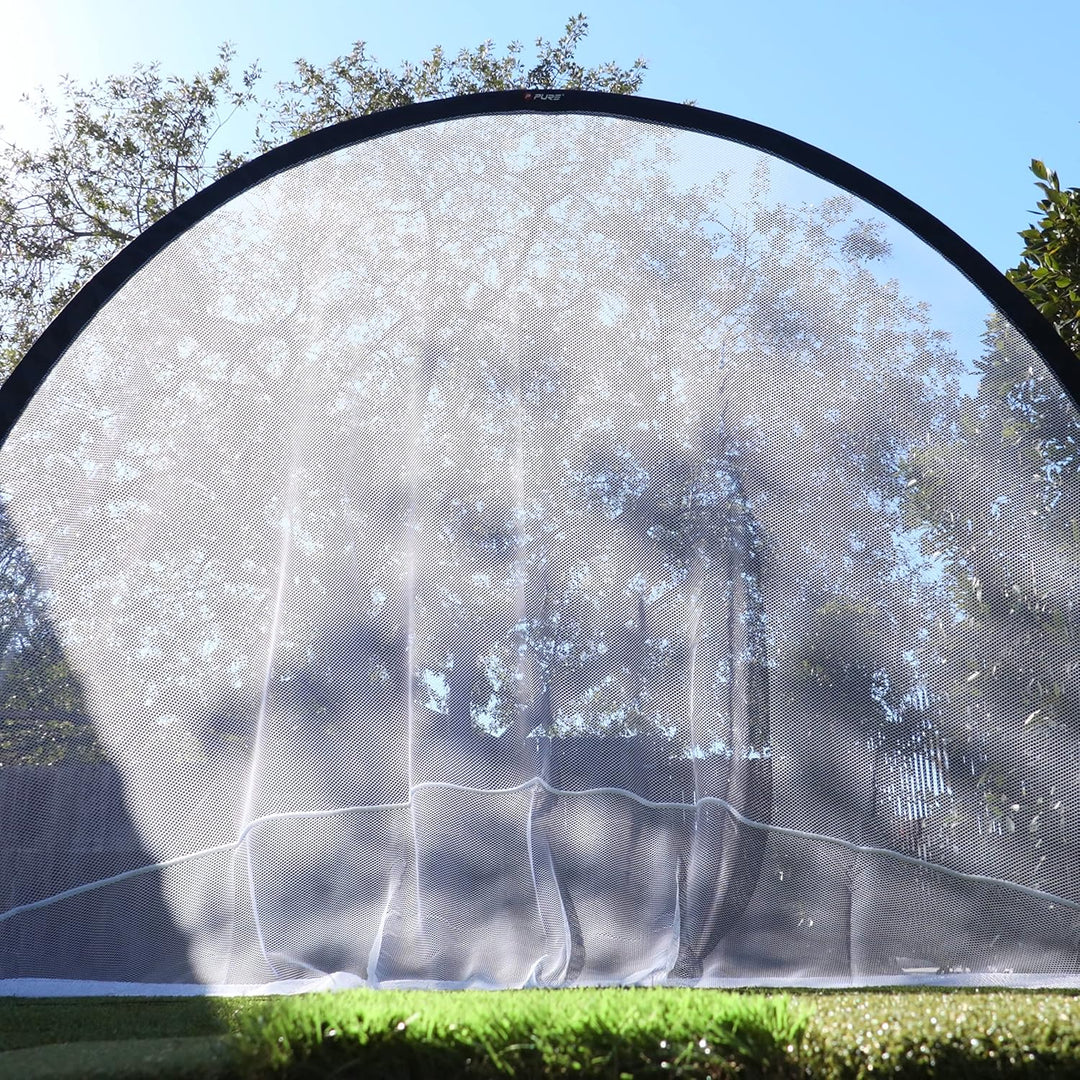 Pure2Improve Unisex-Adult Trainingsnetz Golf 2.40x2.10m Schwarz/Weiss, 2.40x2.10m Schwarz/Weiss