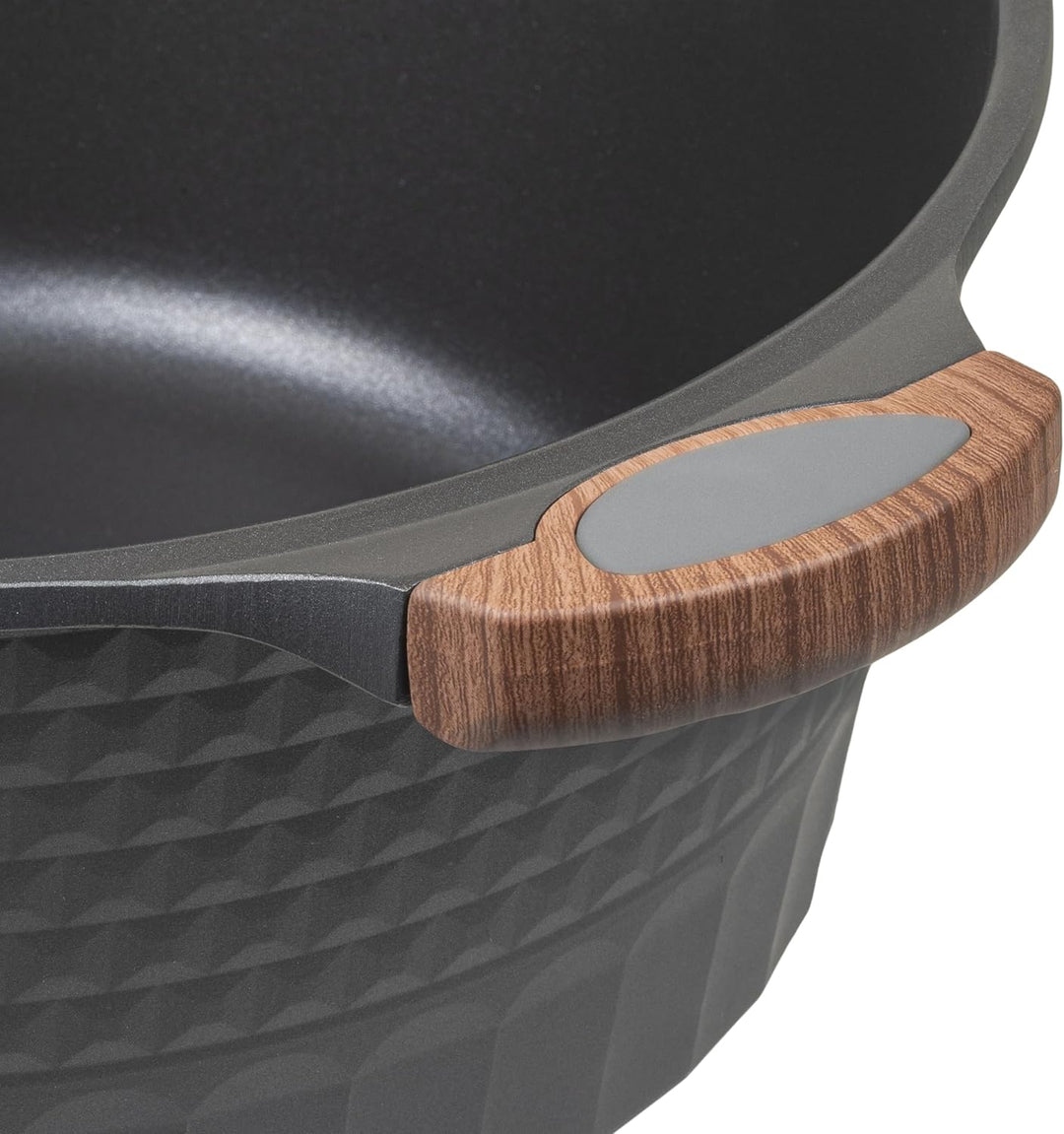 RESTO Kochtopf Schmortopf 9,7L mit Deckel 32cm, H=14,5cm | Antihaftbeschichtung | im Geschenkkarton