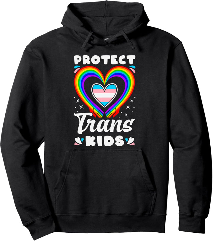 Trans-Kinder beschützen, Transgender-Herz, LGBT-Pride Pullover Hoodie