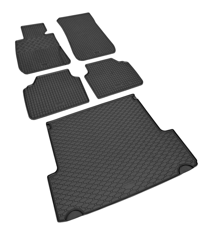 Stylisches Gummi- und Kofferraumwanne Set geeignet für BMW 3 E91 Touring ab 2004 - Schützen und Aufw