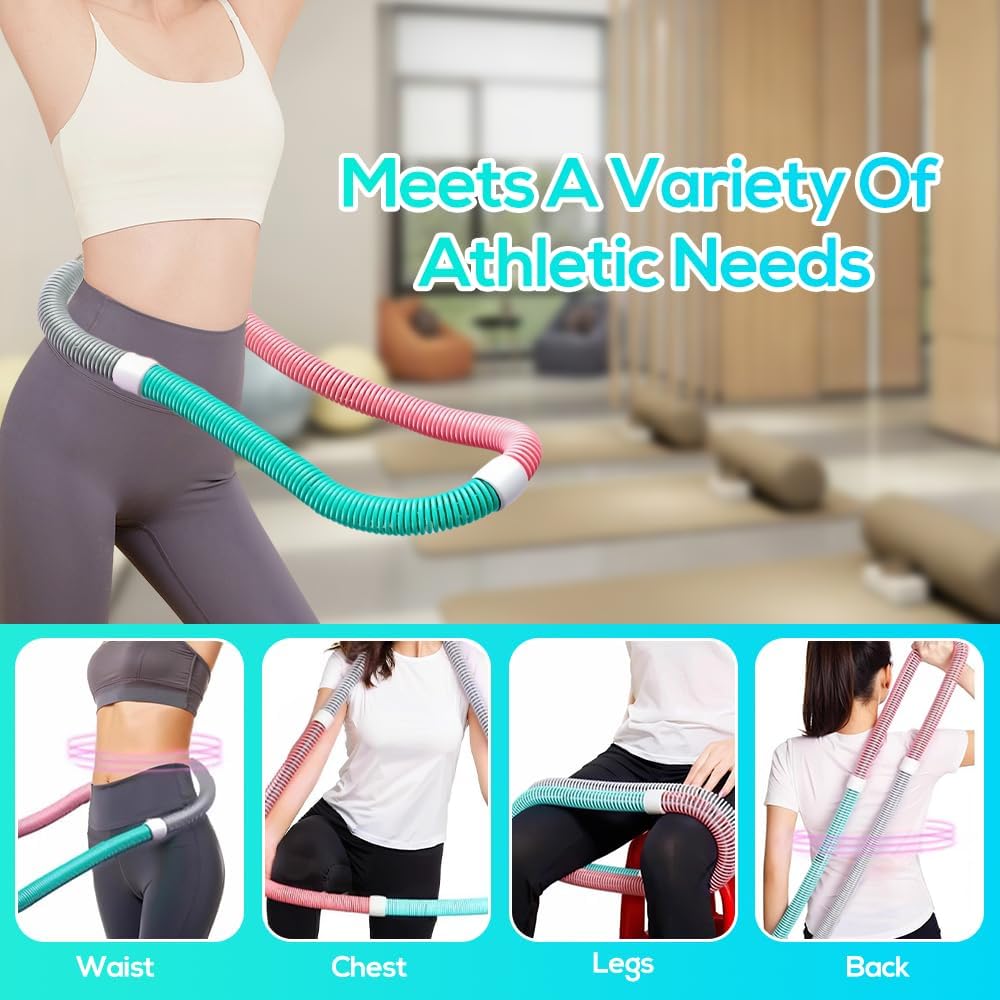ADDLIVE Hula Hoop mit Gewicht, Faltbarer Hula Hoop Reifen, Soft Hula Hoop zum Abnehmen mit Gewicht,
