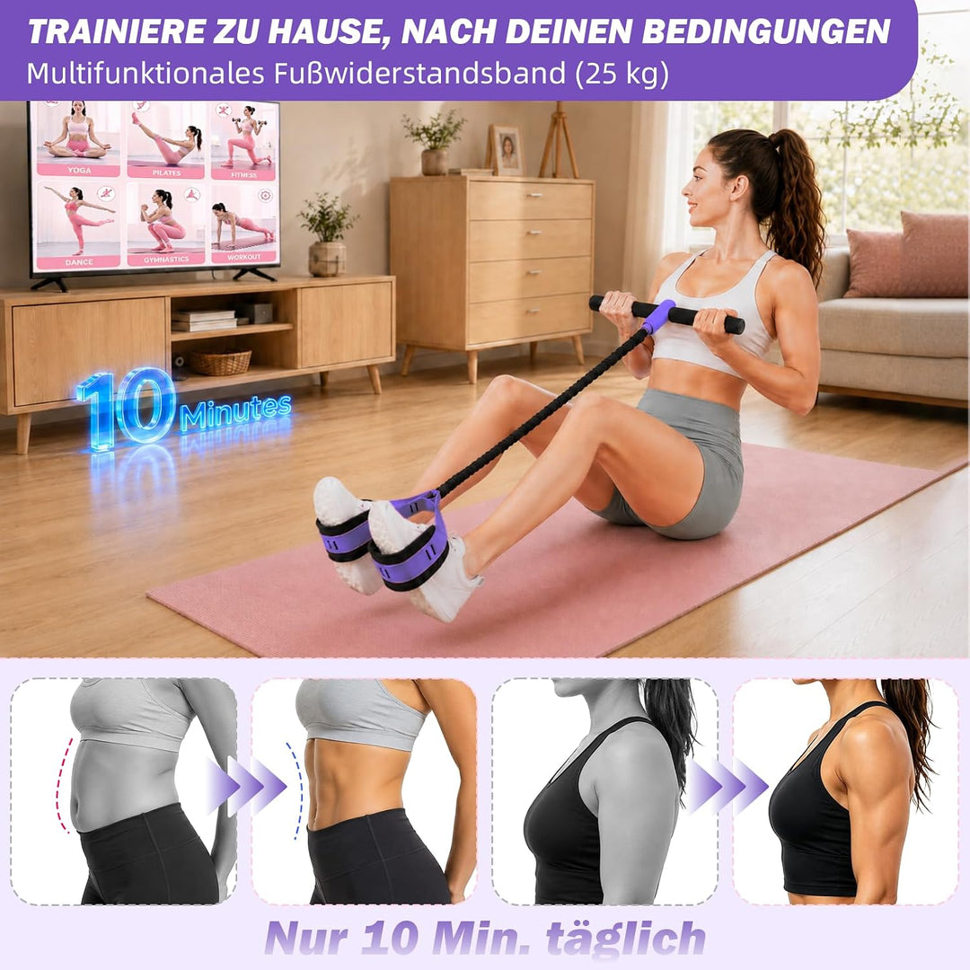 Widerstandsbänder mit Griff, Verbessertes multifunktionales Resistance Bands Frauen für Home Gym Vio