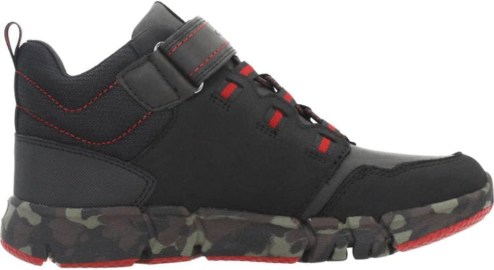 Geox Unisex Kinder J Flexyper Boy B AbxAnkle Boot 35 EU Black Red, 35 EU Black Red