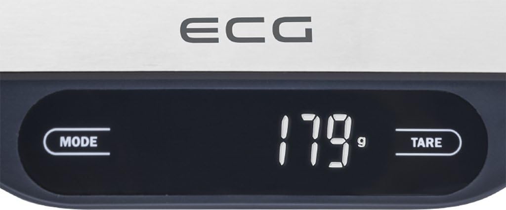 ECG KV 215 S Küchenwaage, Edelstahl/Kunststoff, Silber