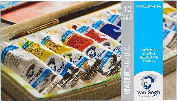 Van Gogh Talens Watercolor 10 ml, 12 Tube Pocket Box Set by Talens