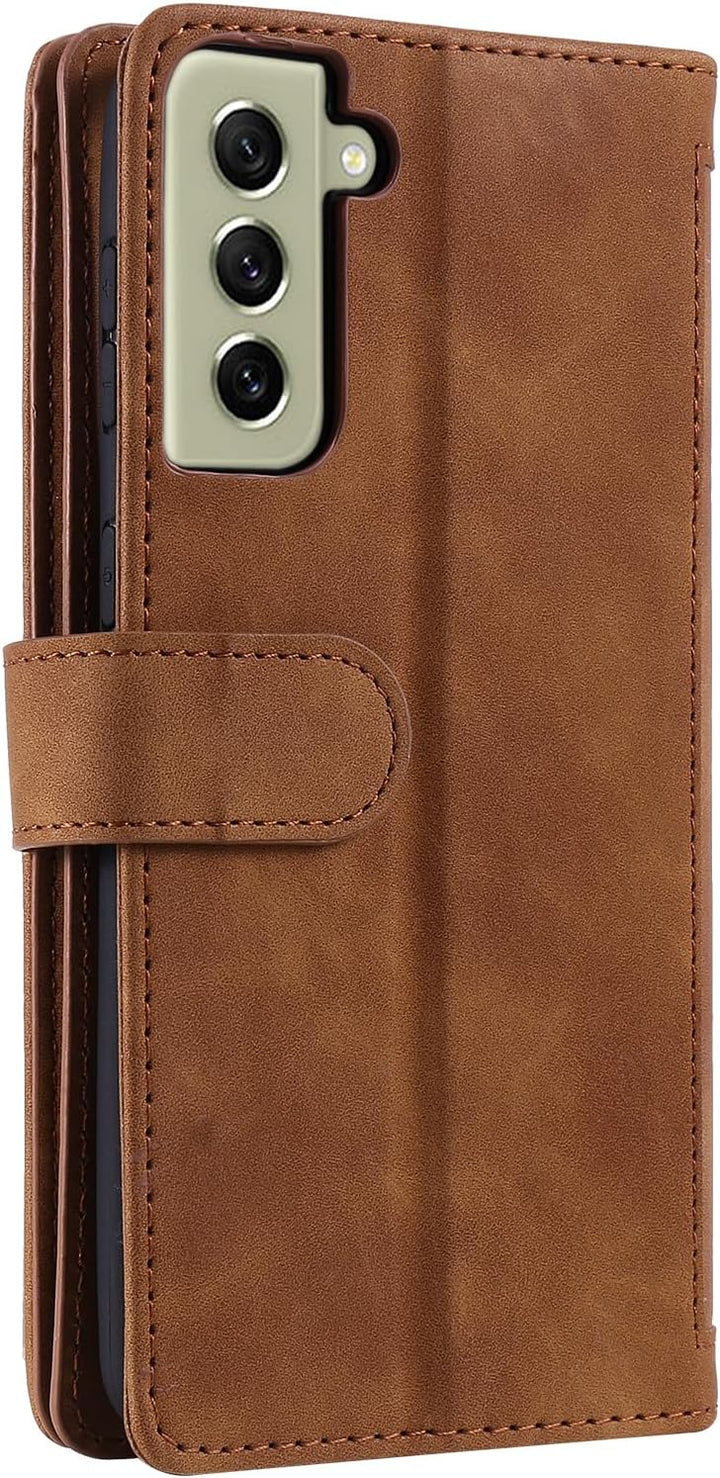 Handyhülle für Samsung Galaxy S21 FE hülle Klappbar Handytasche Schutzhülle Klapphülle mit Ständer K