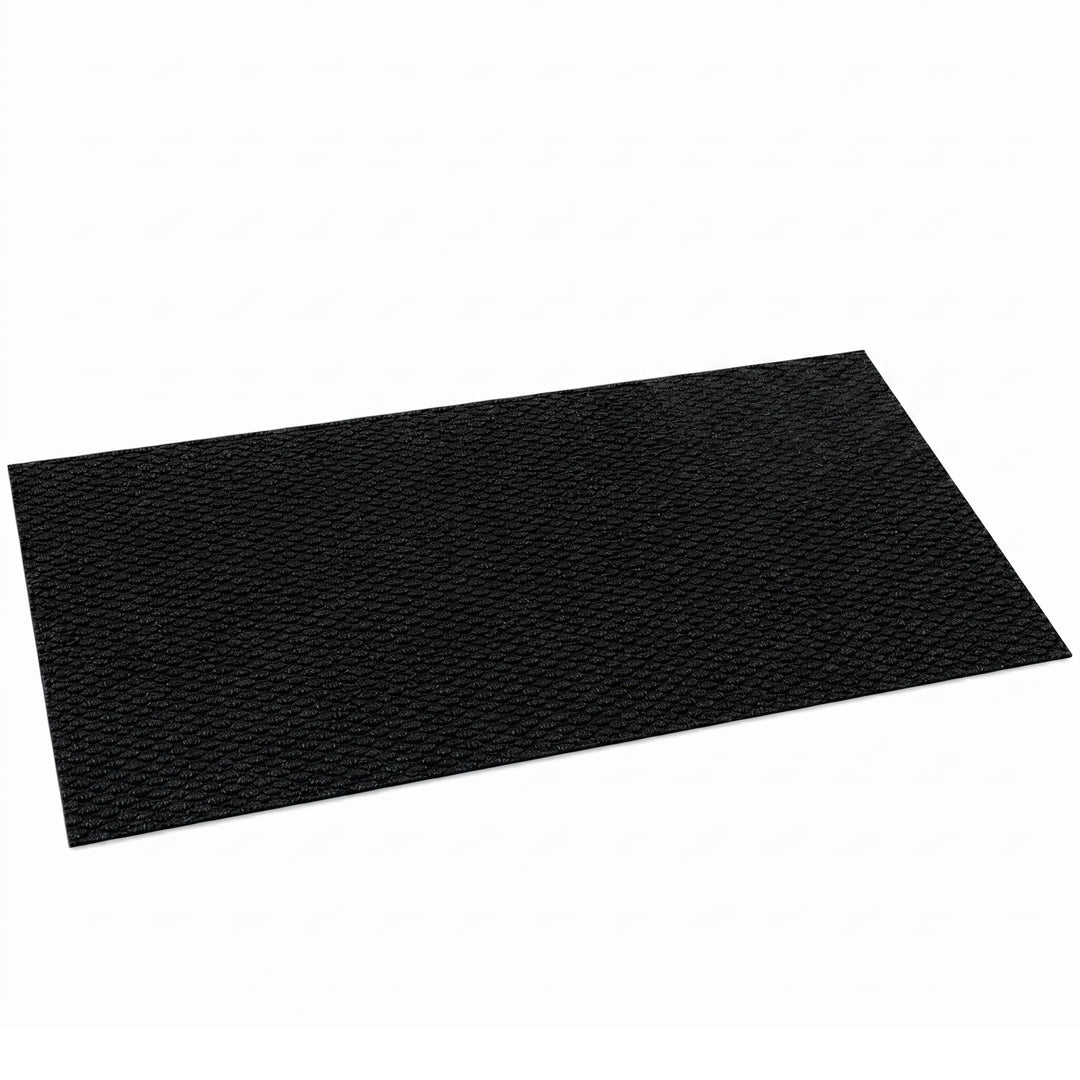 Floordirekt Schmutzfangmatte Schwarz 100x150cm Hong Kong Pro – rutschfeste Sauberlaufmatte mit TPE-R