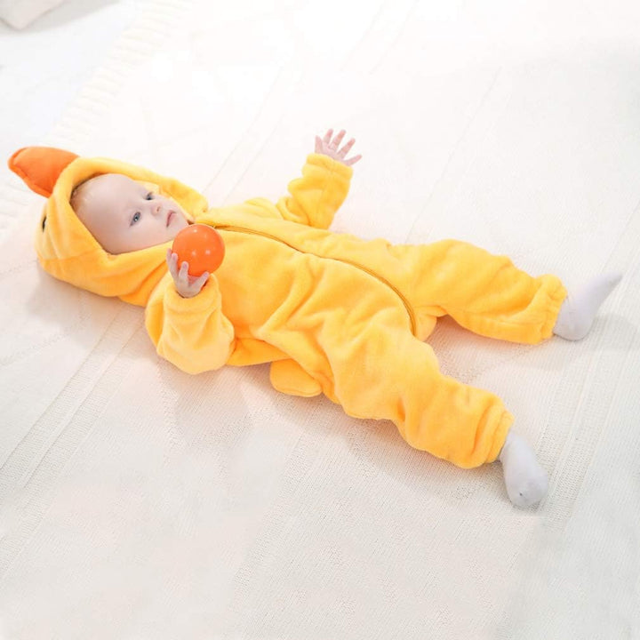 COOKY.D Unisex Winter Hooded Romper Jumpsuit 2-36 Months 3-6 Monate Canard, 3-6 Monate Canard