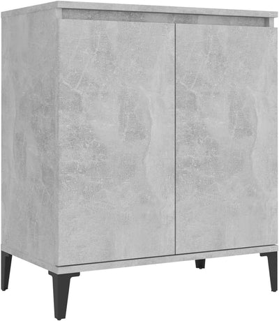 Susany Sideboard mit 2 Türen, Kommode Anrichte Mehrzweckschrank Schrank Spanplatte Betongrau 60x35x7