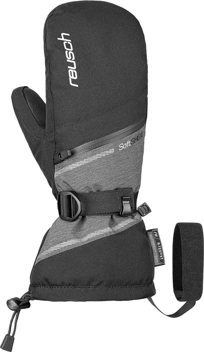 Reusch Damen Demi R-tex Xt Fäustlinge 6.5 black / grey melange / silver, 6.5 black / grey melange /