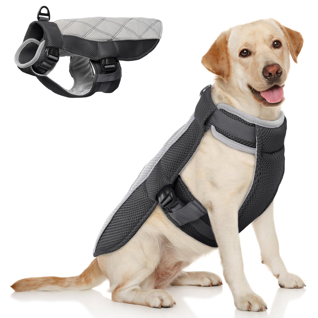Kühlweste Hund, Sommer Kühlgeschirr für Hunde mit D-Ringe, Sonnenschutz Hund Kühlmantel, Kühlendes H