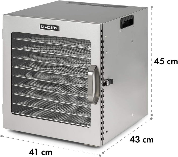 Klarstein Captain Jerky 110 Dörrautomat, 1000 W, Temperatur: 30-90 °C, 24-Stunden-Timer, BPA-frei, T