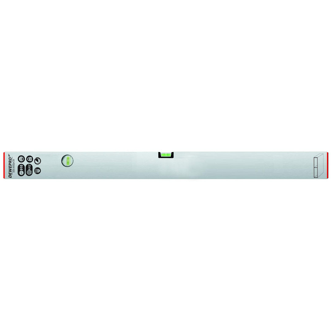 DEWEPRO® Alu Richtlatte - Setzlatte - Abziehlatte - Putzlatte mit 2 Libellen - Länge: 150cm / 1,5m,