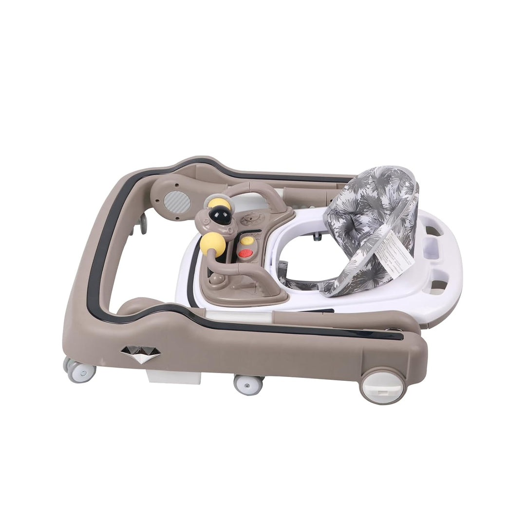 Baby Lauflernhilfe, Baby Walker Höhenverstellbar, Überrollsicherer Lauflernwagen mit Leisen 360°-Lau
