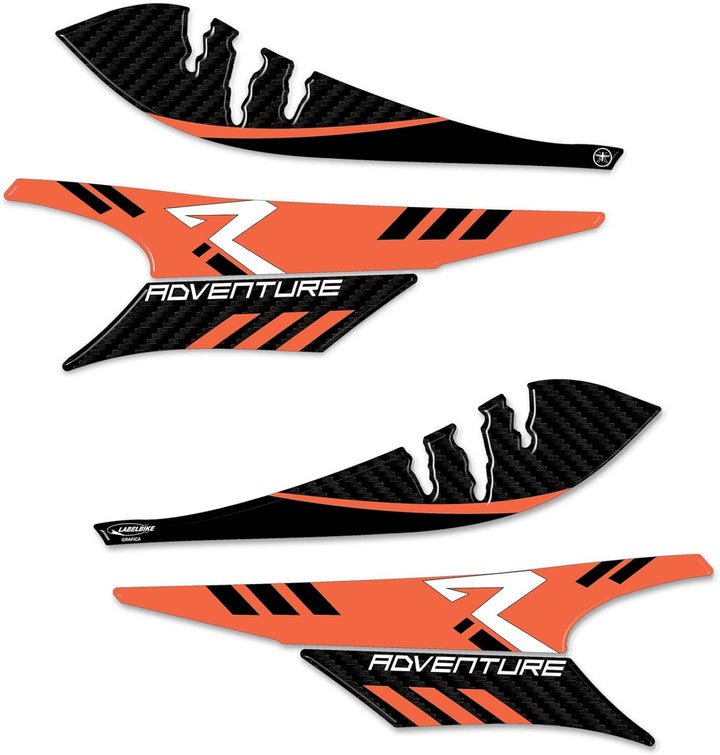 labelbike - Aufkleber aus Harz 3D Gel Handschutz Motorrad kompatibel mit KTM 790 890 1090 1190 Adven
