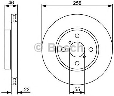 Bosch BD1240 Bremsscheiben - Vorderachse - ECE-R90 Zertifizierung - zwei Bremsscheiben pro Set