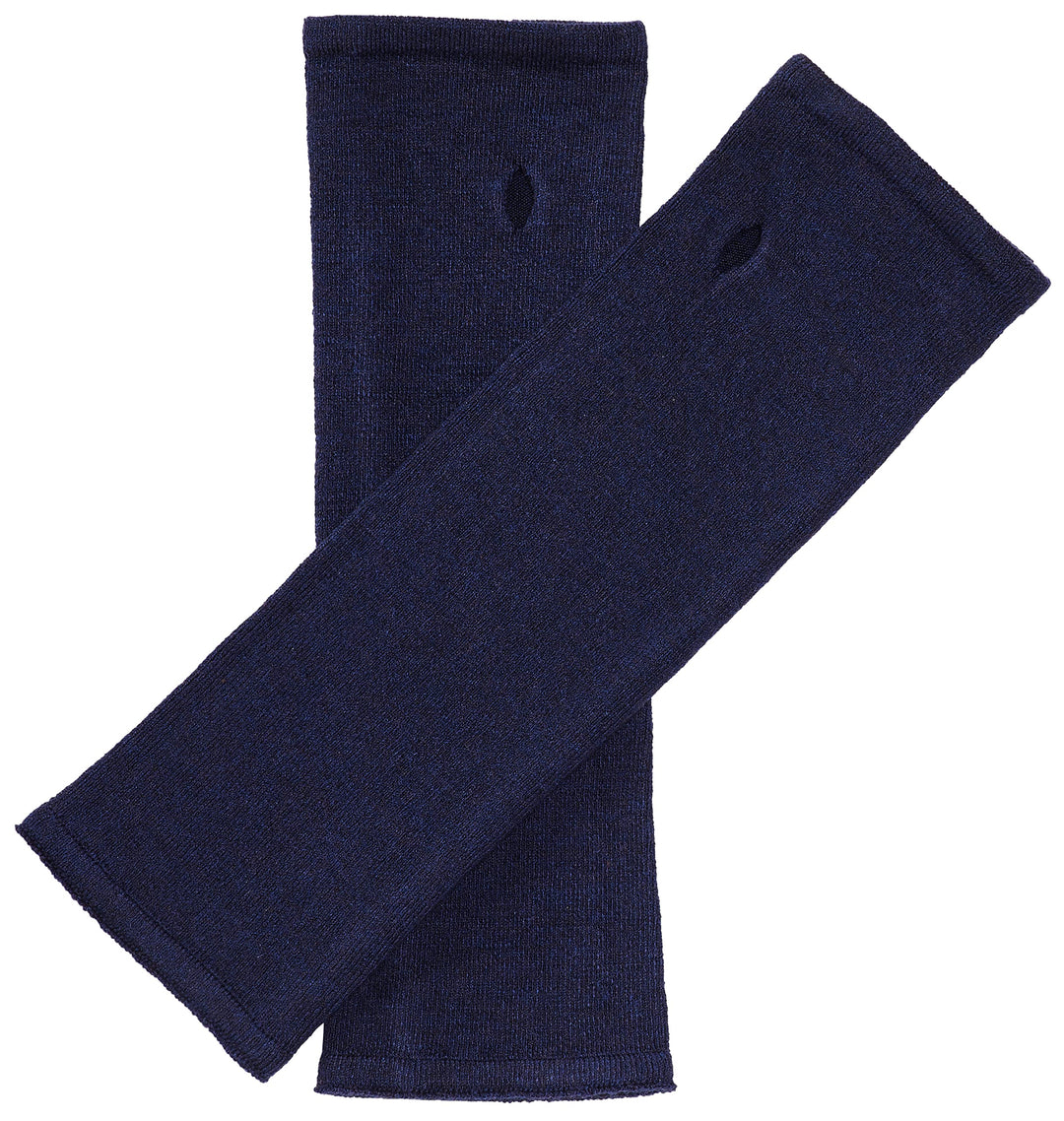 Enter the Complex® Armstulpen, Pulswärmer mit Daumenloch, Merino Wolle, Damen und Herren Dunkel Blau