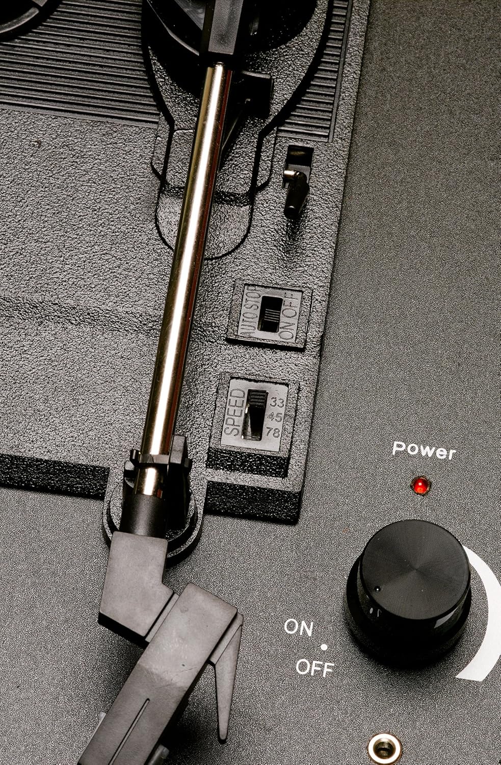 Denver VPL120 Plattenspieler mit Eingebauten Lautsprechern, Tragbaren Schallplattenspieler mit Aux E