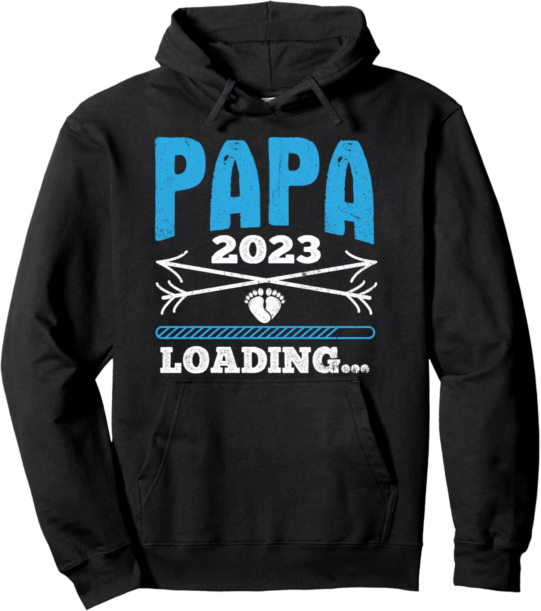 Papa 2023 Loading Vatertag Papa werden Geschenk Pullover Hoodie