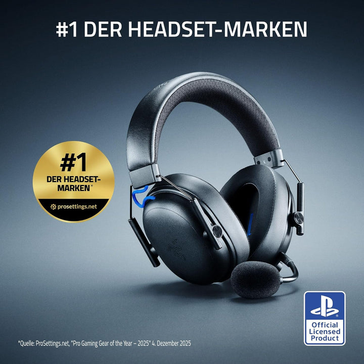 Razer BlackShark V3 for PlayStation - Kabelloses E-Sport-Headset - TriForce 50 mm Treiber - Abnehmba