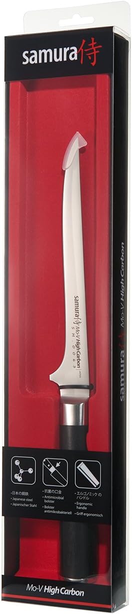 Samura MO-V Profi Ausbeinmesser ultra-scharf, gross und flexibel, aus japanisch AUS 8 Edelstahl, 16,