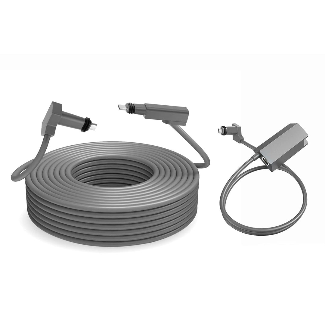 32,8 Fuss Langes Satellitenkabel-Set (Kabel, Ethernet-Adapter, Wandstecker, Kabelklemmen und Schraub