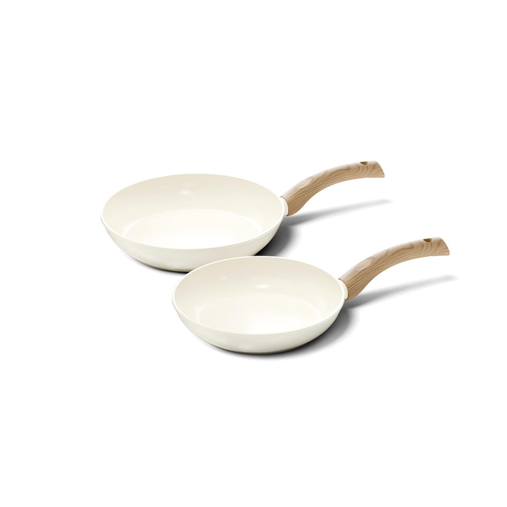 Cook & Pan - Go Ivory Pfannenset 2-teilig-Induktionsgeeignet-PFAS frei Keramik-Beschichtung -Antihaf