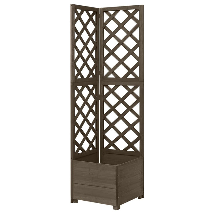 vidaXL Tannenholz Massiv Eck Spalier mit Pflanzkasten Rankgitter Rankhilfe Gartenspalier Blumenkübel