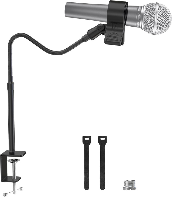 ZealSound Mikrofon Arm, kompakter 19-Zoll-Schwanenhals-Mikrofon ständer arm, mit Metall-Schraubadapt