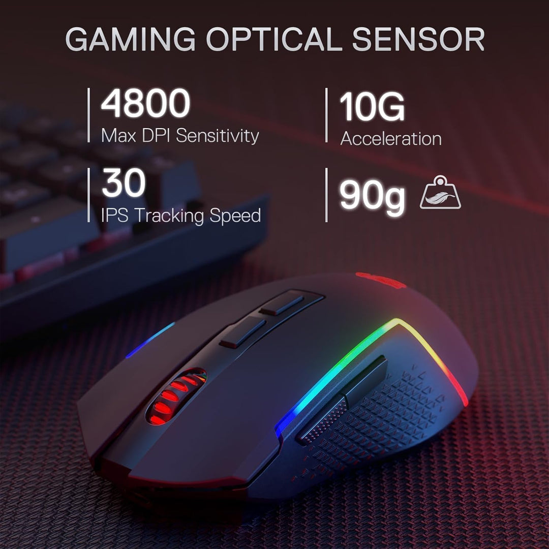 Redragon CB204 Gaming-Tastaturen &amp; -Mäuse Combos 3 Moden Membran | 2.4G BT Kabel RGB Tastatur Maus M